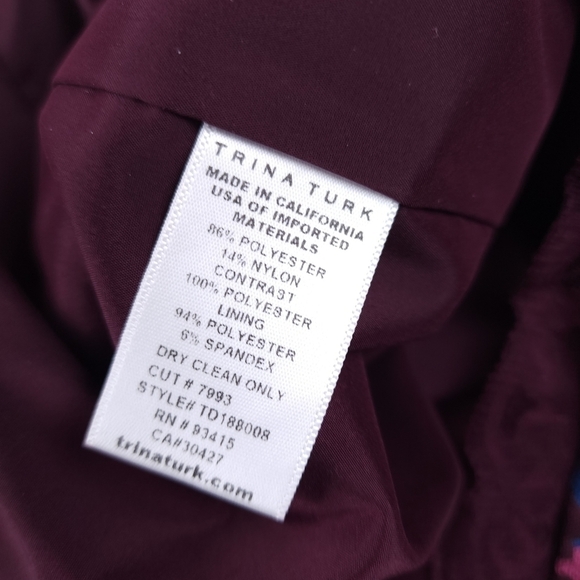 Trina Turk Pink Floral Lace Cap Sleeve Dress Sz 4 - Picture 9 of 15